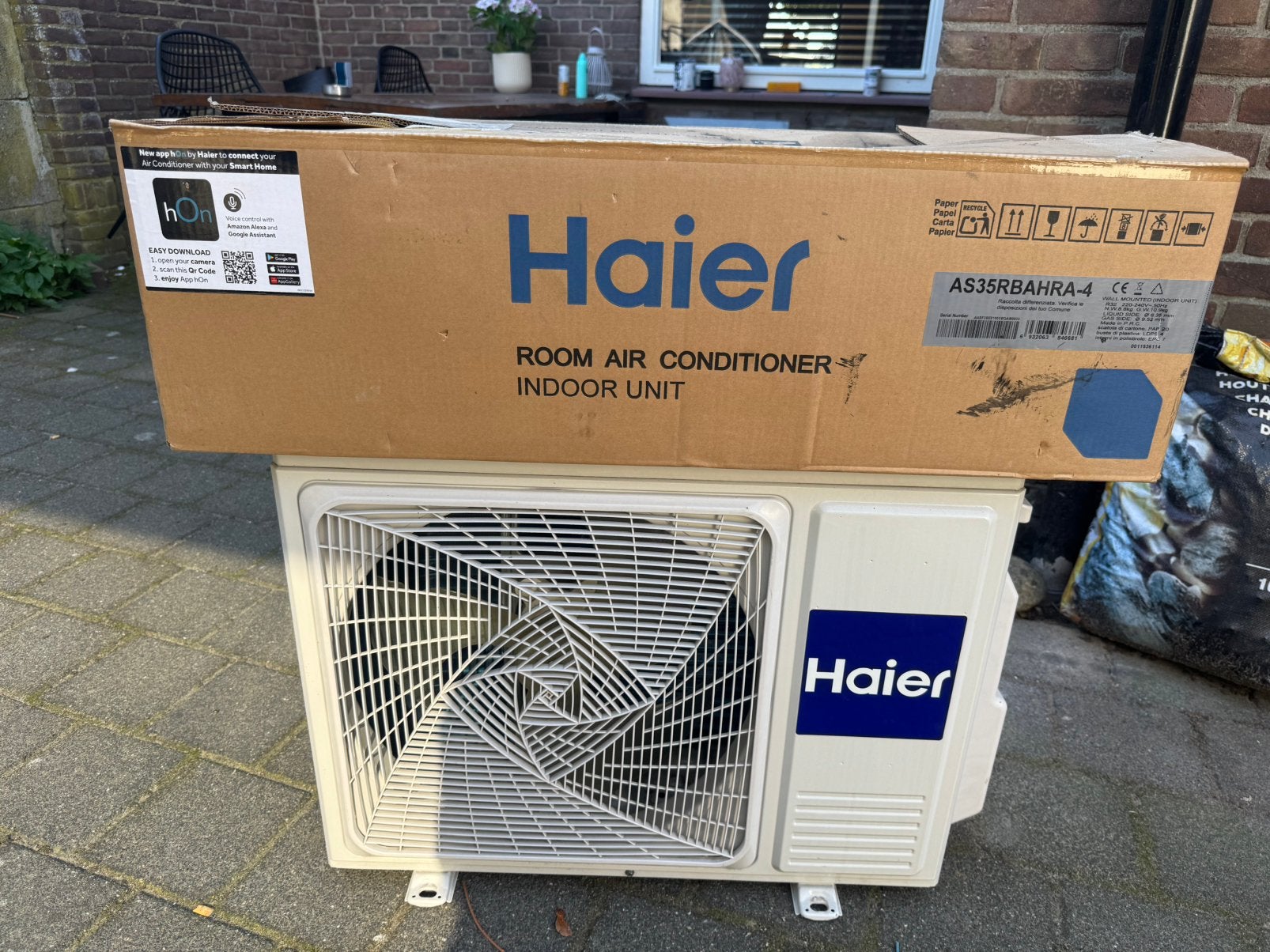 Haier 3,5kw split airco, Ophalen, Koelen en Ontvochtigen, Minder dan 60 m³, 3 snelheden of meer