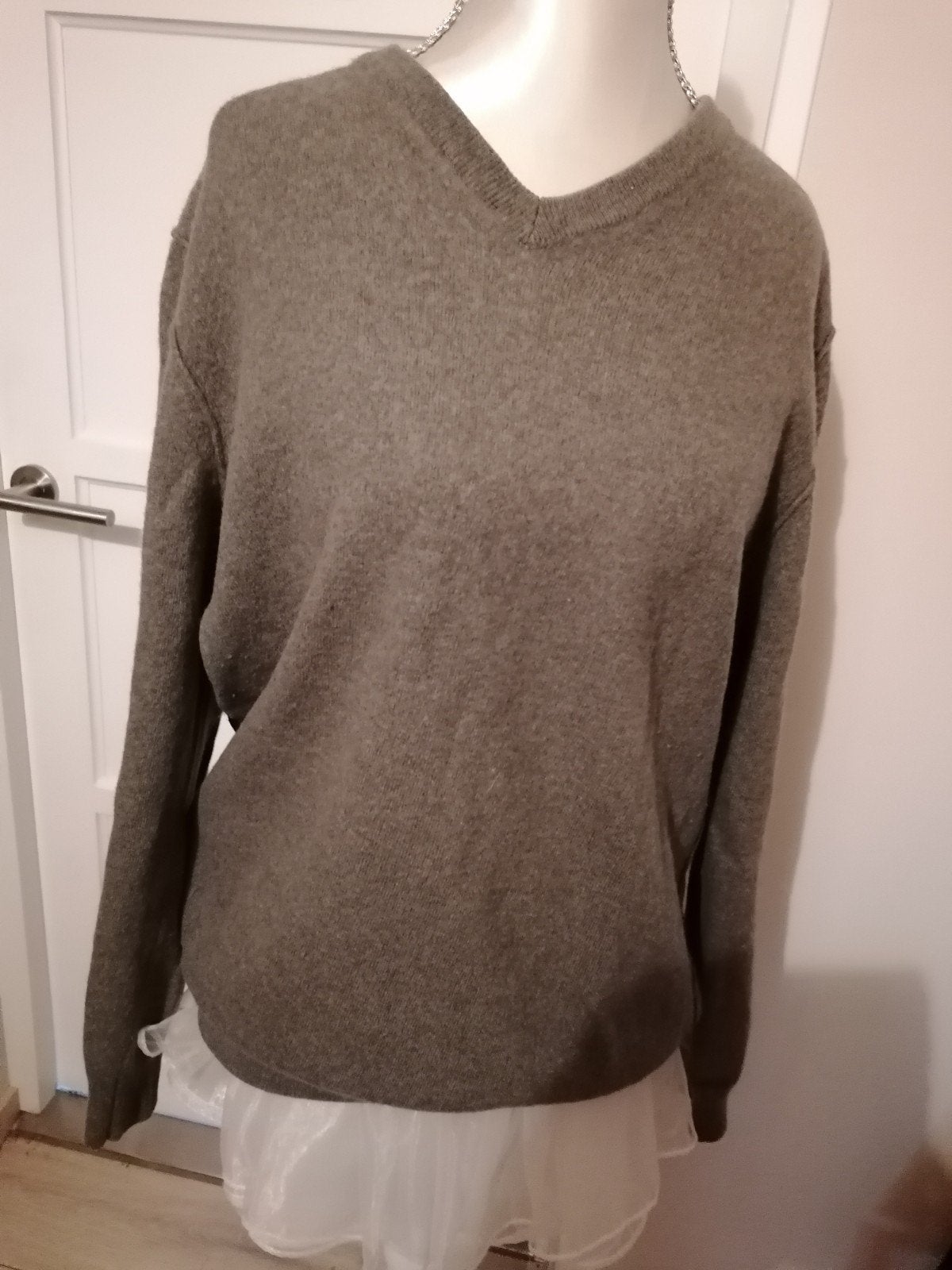 Woolrich 100% Wol Trui - Okselmaat 55 cm, Maat 52/54 (L), Verzenden, Groen, Gedragen
