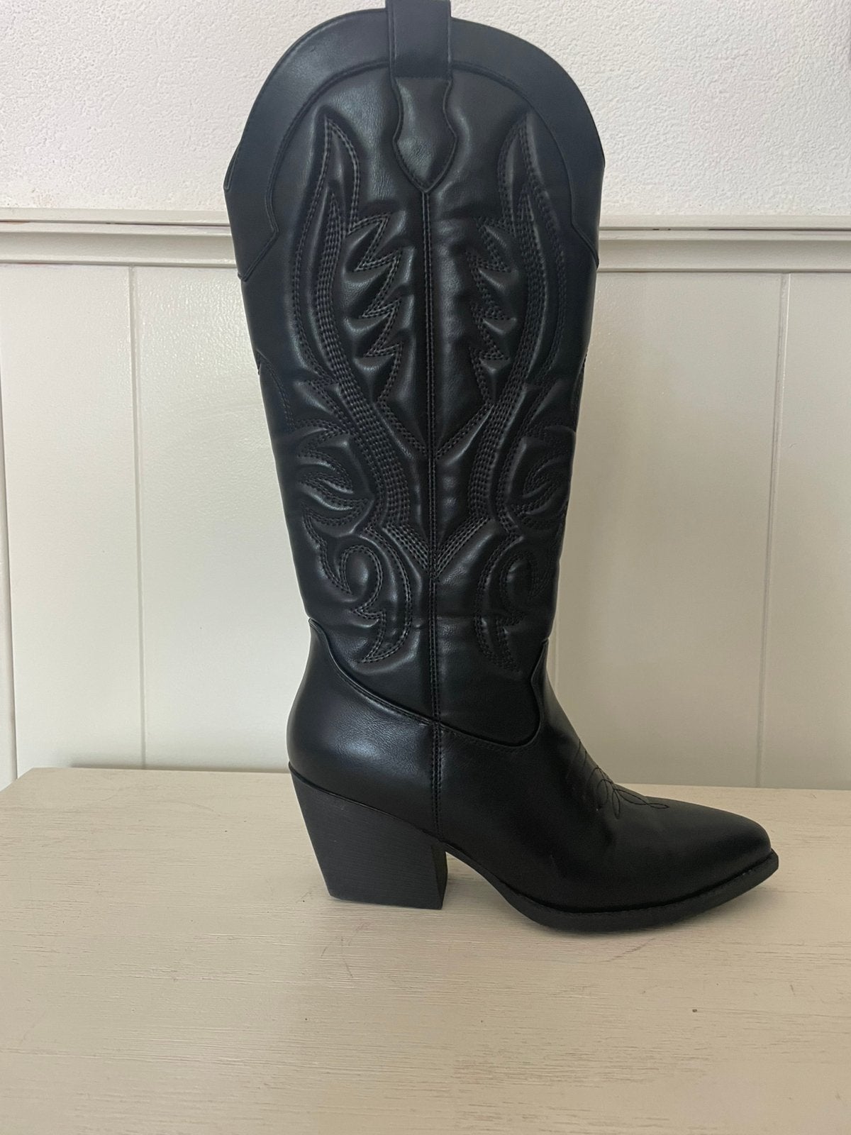 Cowboylaarzen zwart maat 39, Ophalen, Zo goed als nieuw, Zwart, Hoge laarzen