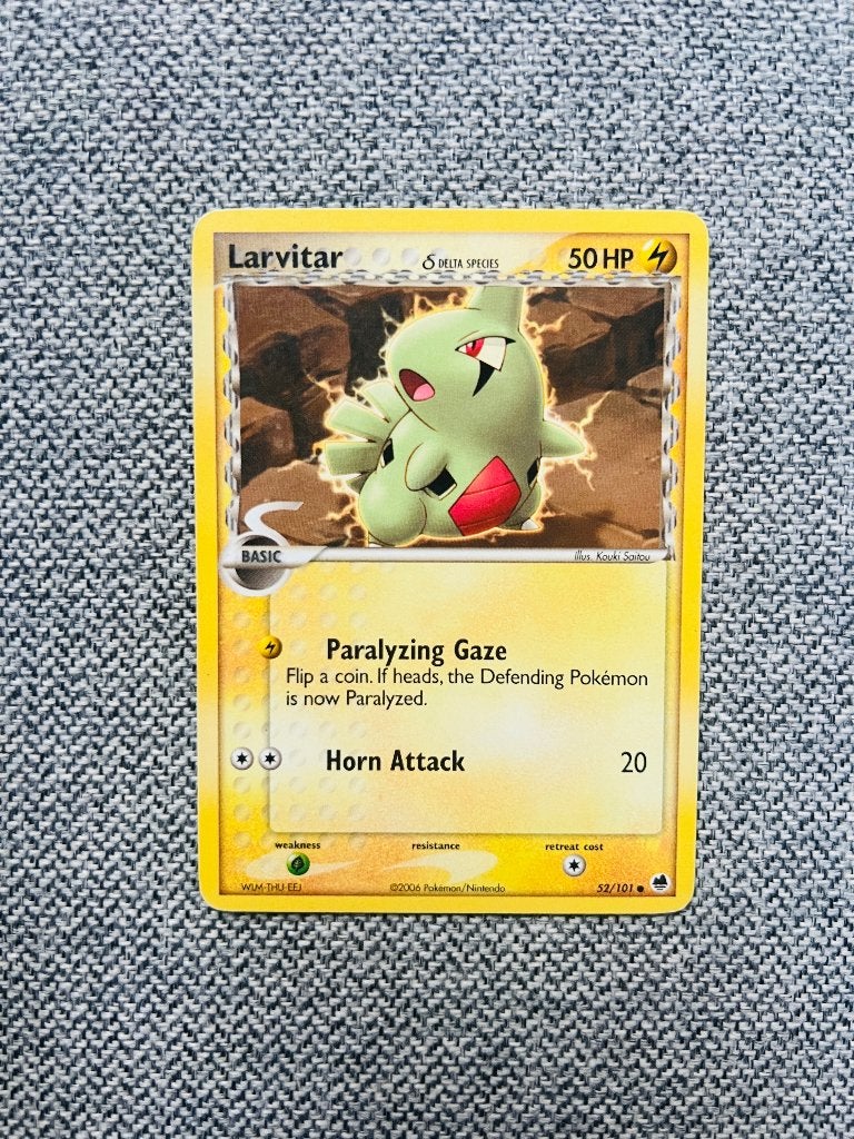 Larvitar 52/101 Ex Dragon Frontiers Pokemon, Verzenden, Zo goed als nieuw, Losse kaart, Foil