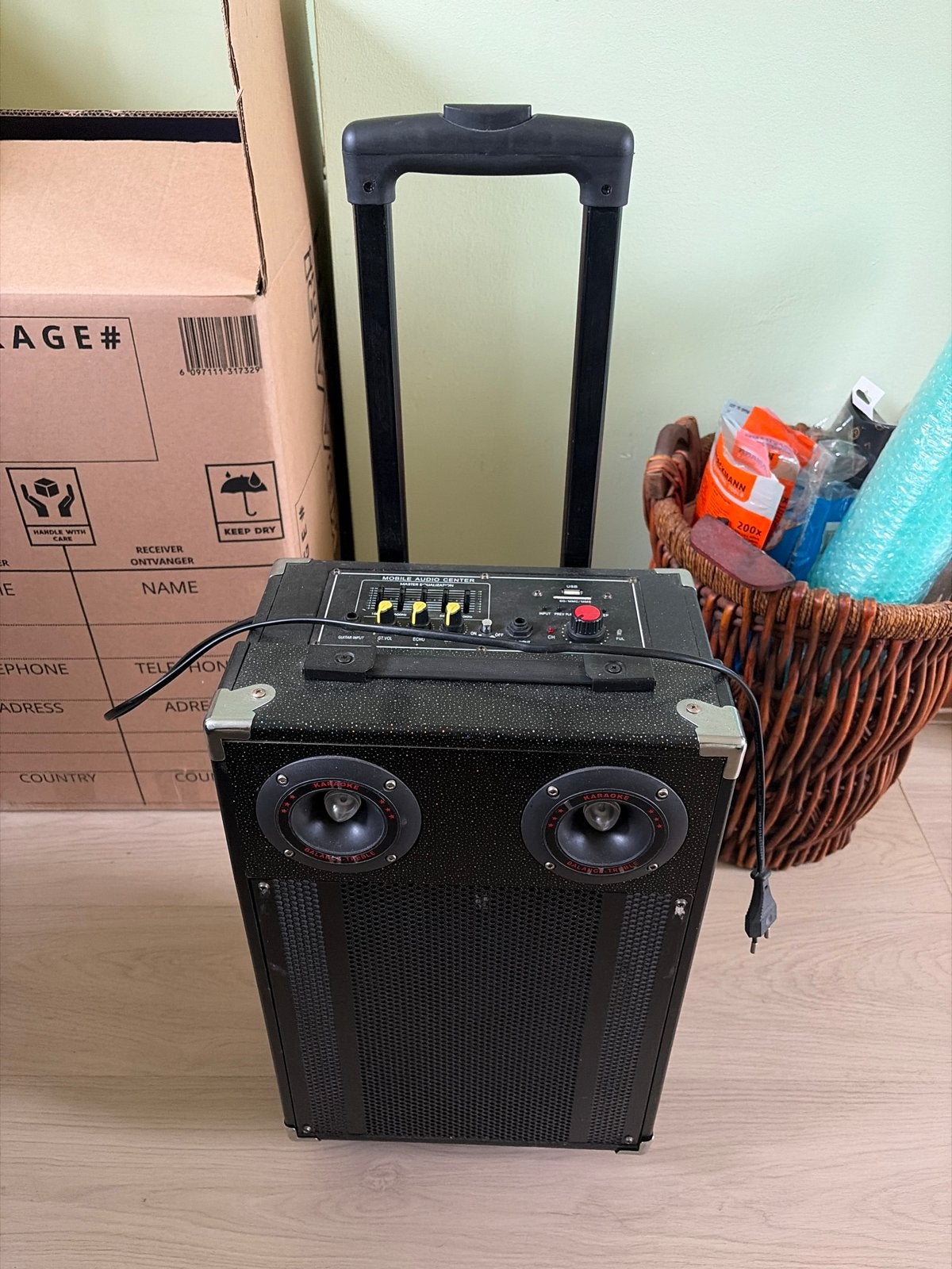 Mobiele Muziek Trolley met Kabel - Ideaal voor Onderweg!, Overige merken, Gebruikt, Overige typen, Ophalen of Verzenden