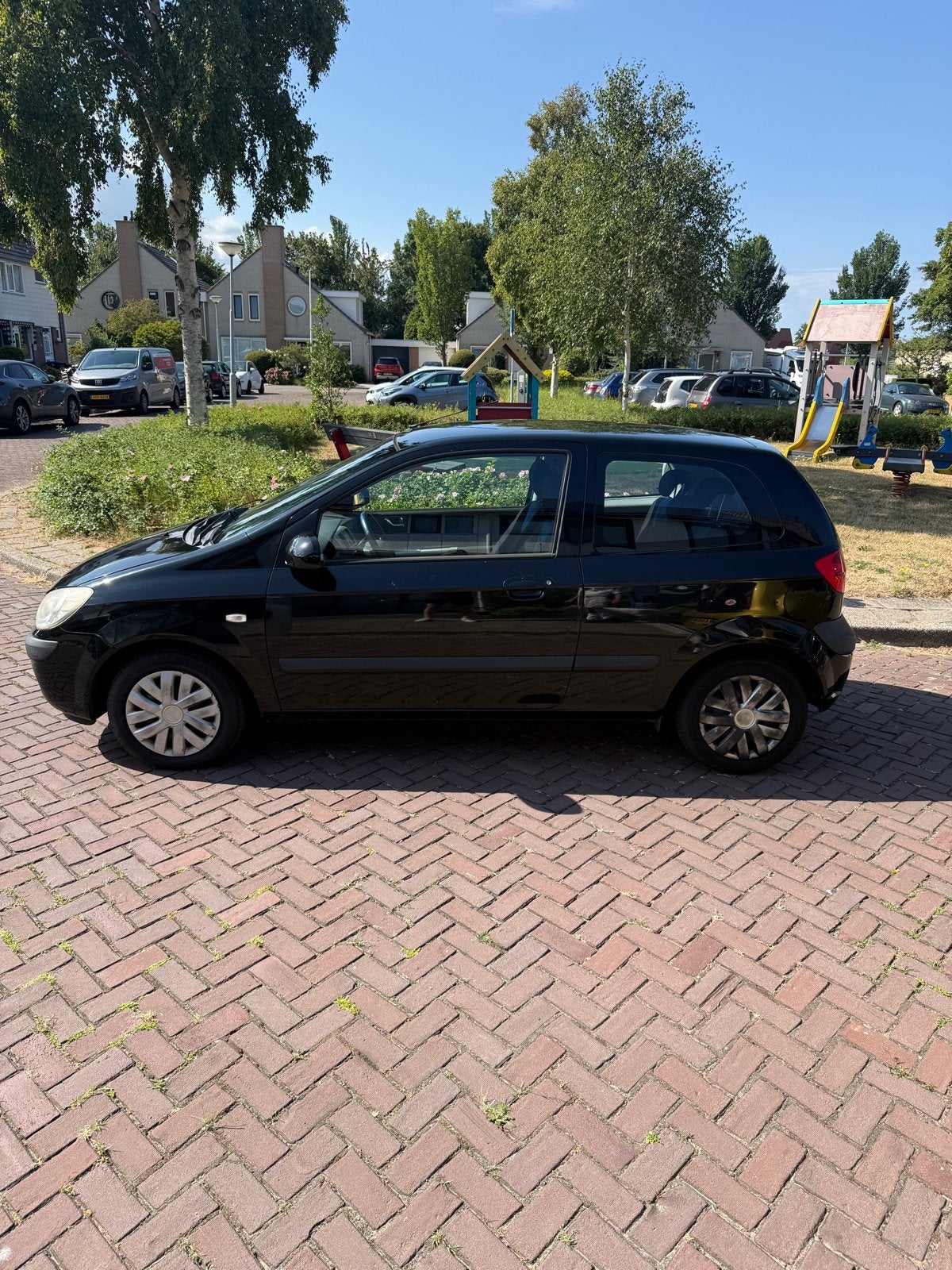 Hyundai Getz 1.4 3DRS 2007 Zwart, Voorwielaandrijving, 450 kg, 40 €/maand, 4 cilinders