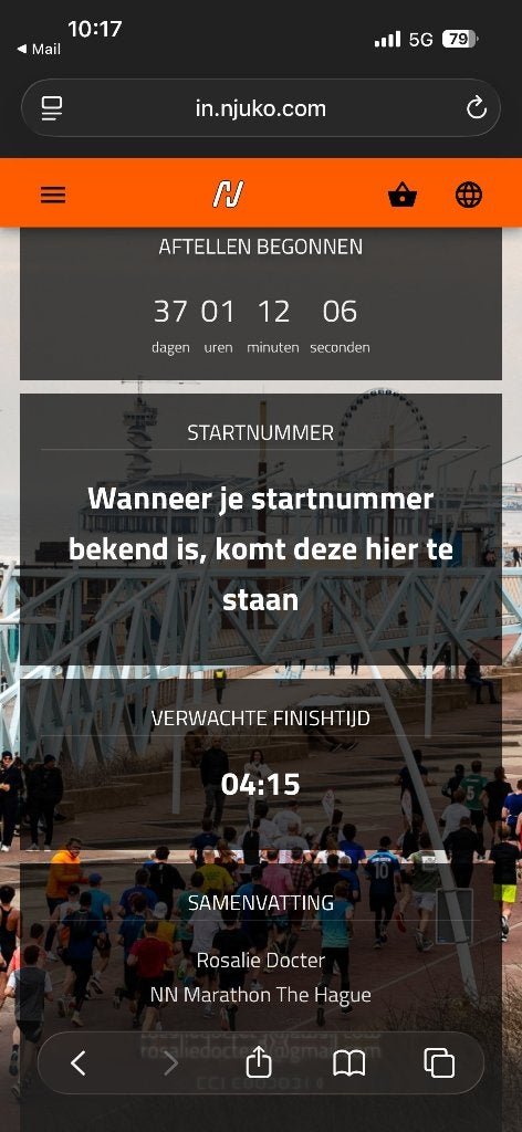 NN marathon Den Haag, Sport en Fitness, Overige merken, Overige typen, Nieuw, Ophalen of Verzenden