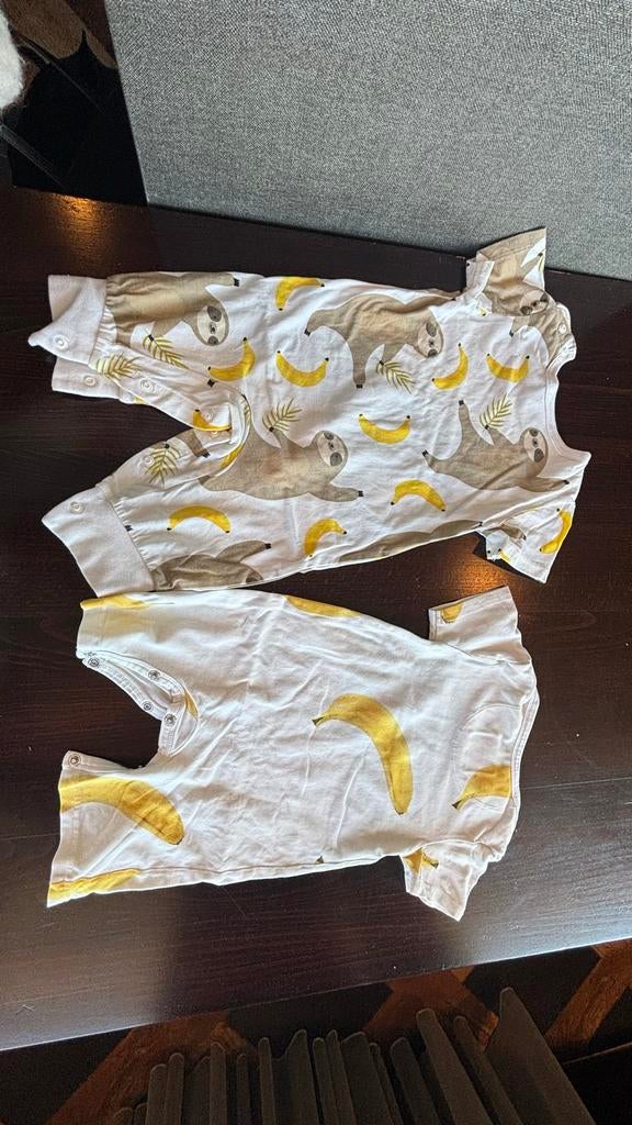 Snurk boxpakjes met Bananenprint/Luiaard - Maat 62, Ophalen of Verzenden, Gebruikt, Jongetje of Meisje