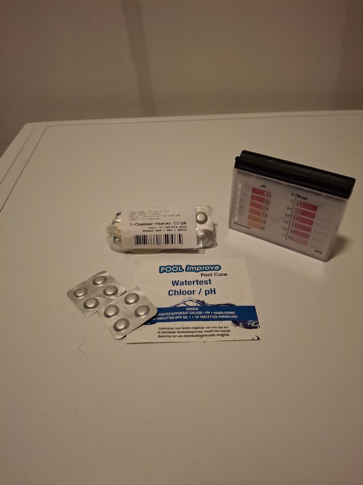 Pool Improve Watertest Chloor/PH voor zwembad (THT 02/2029), Ophalen of Verzenden