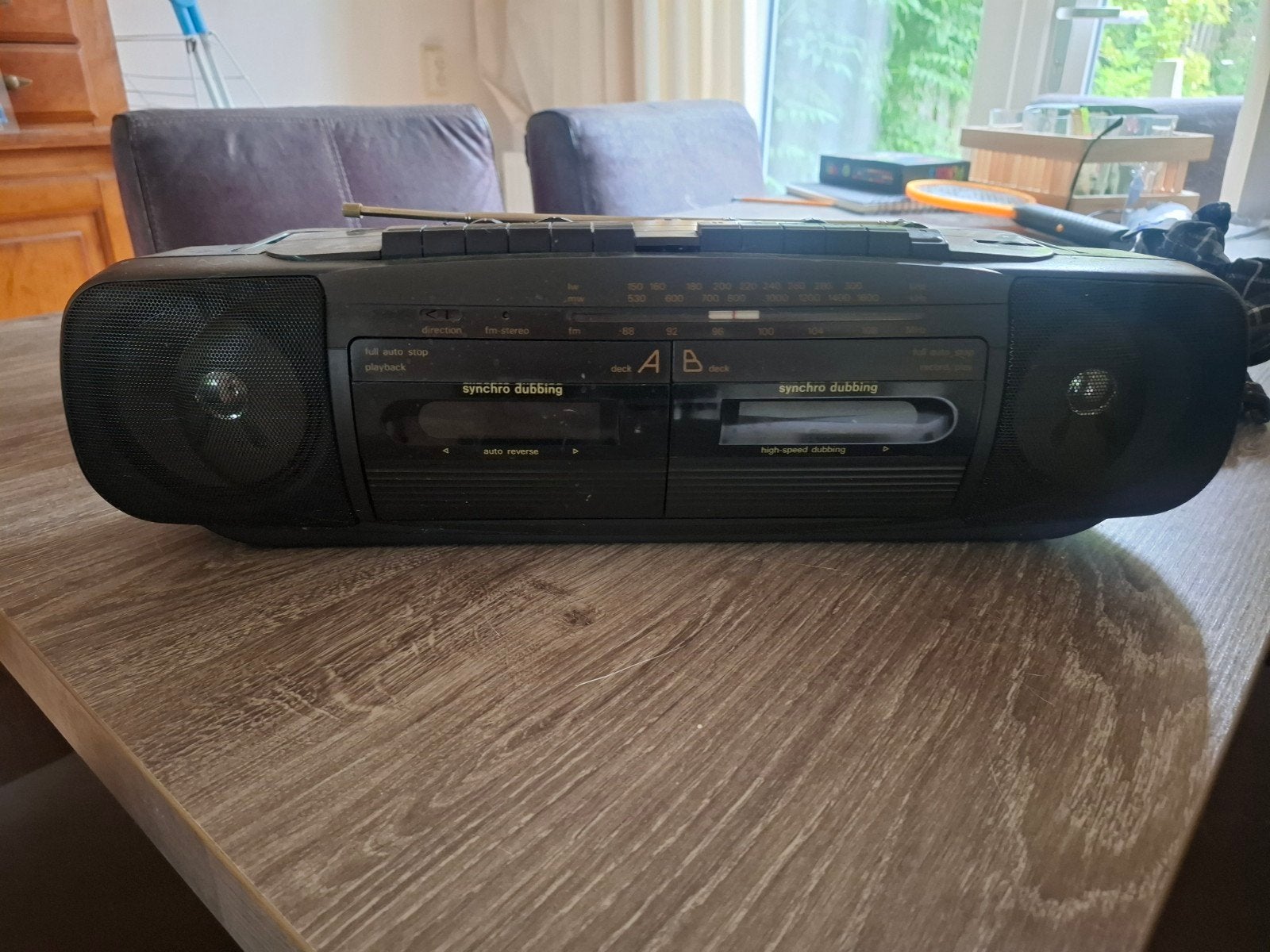 Vintage Radio/Cassettespeler met Dubbele Cassettedecks, Audio, Tv en Foto, Cassettedecks, Ophalen of Verzenden, Overige merken