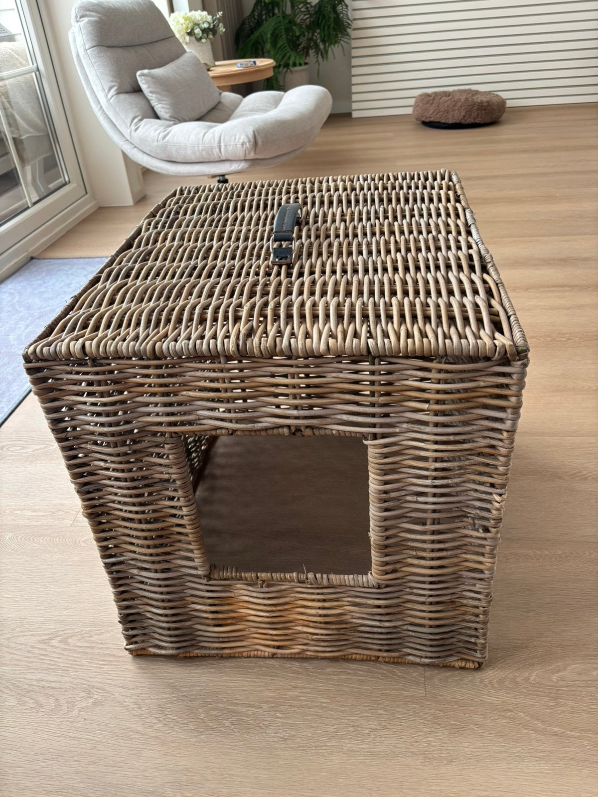 Overzet mand voor de kattenbak 55x55x65 cm, Ophalen, Gevlochten, Mand, Vierkant