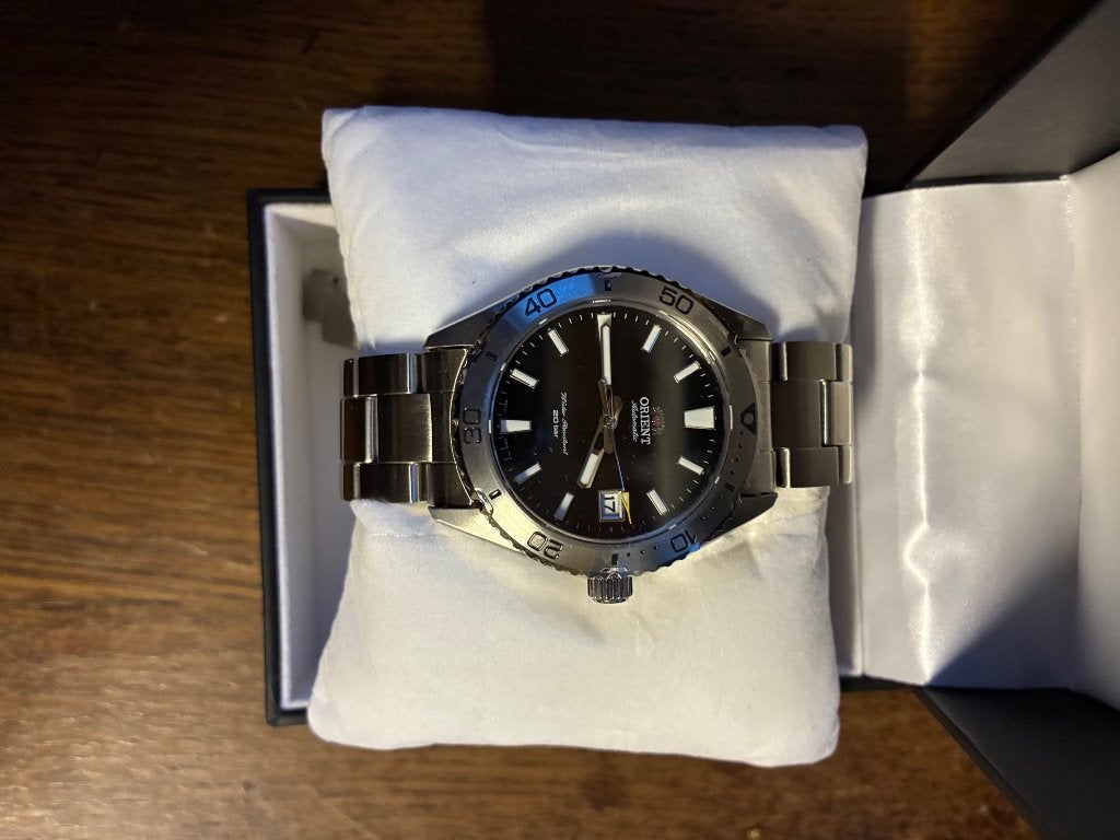 Oriënt mako, Sieraden, Tassen en Uiterlijk, Horloges | Heren, Overige merken, Staal, Staal, Verzenden