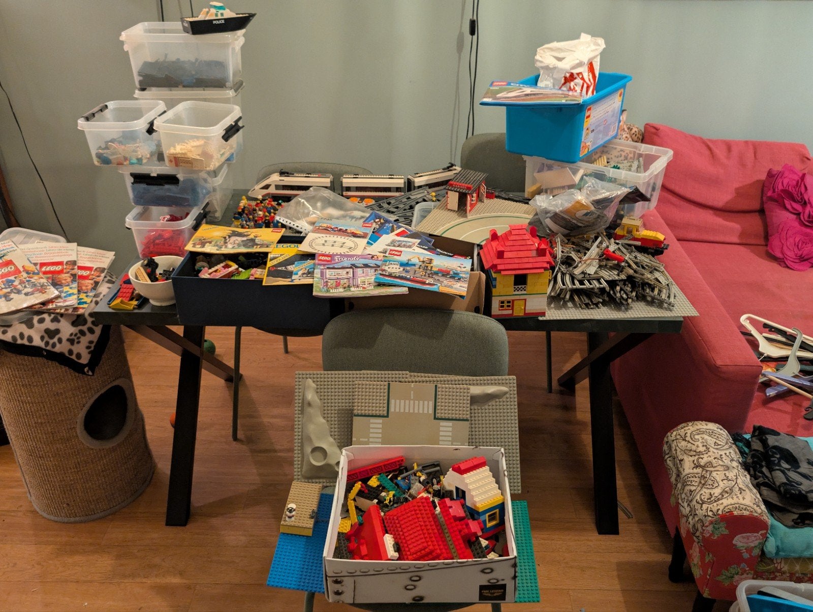 Grote partij LEGO: Vintage toppers (Castle / Space / Trein), Ophalen, Gebruikt