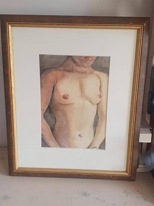 Prachtig naakt Quigle naakte vrouw, Antiek en Kunst, Ophalen