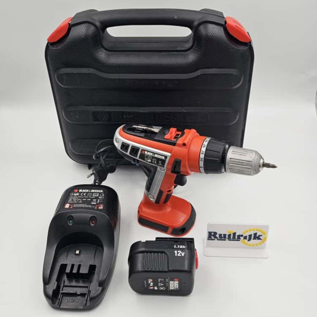 Black & Decker accuboormachine HP126F3 12V in koffer, Doe-het-zelf en Verbouw, Gereedschap | Boormachines, Ruilrijk, Zo goed als nieuw