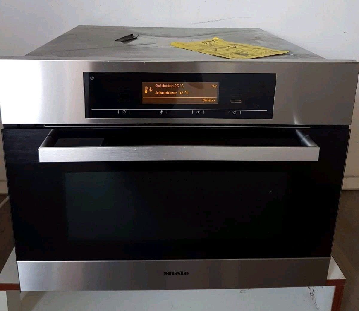 MIELE ovenset: combi magnetron/ oven + bijpassende stoomoven, Ophalen, 45 tot 50 cm, Hete lucht, Inbouw