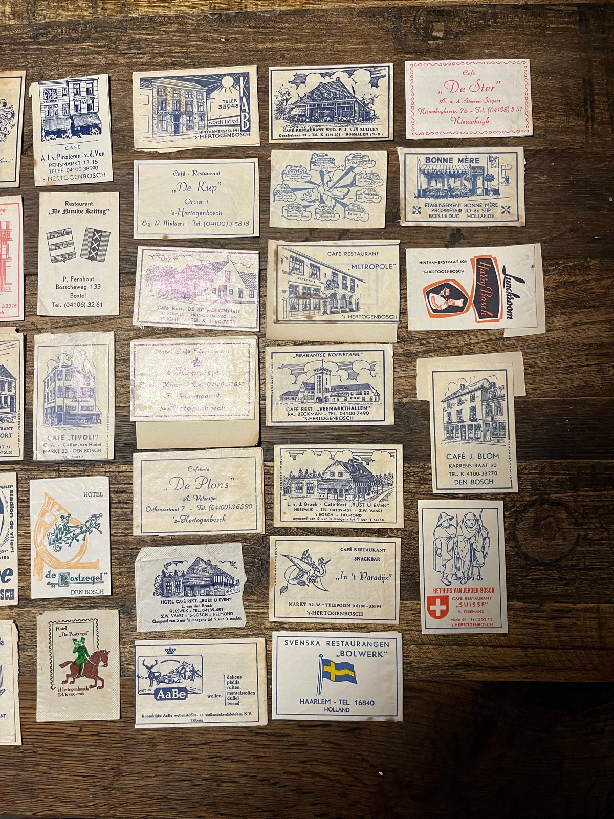 Verzameling vintage suikerzakjes, Verzenden, Gebruikt