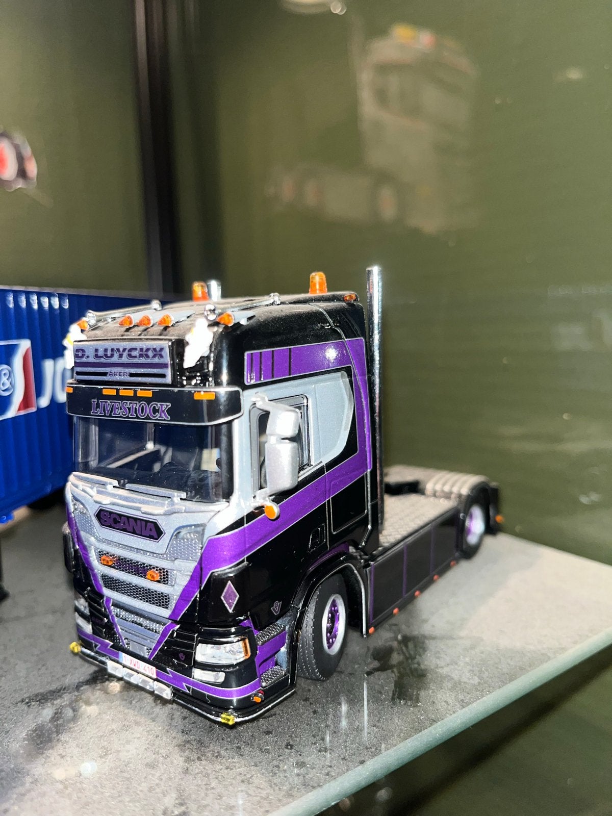 Miniatuur D. Luyckx Scania vrachtwagen schaal 1:50, Ophalen of Verzenden, Nieuw, Bus of Vrachtwagen, Overige merken