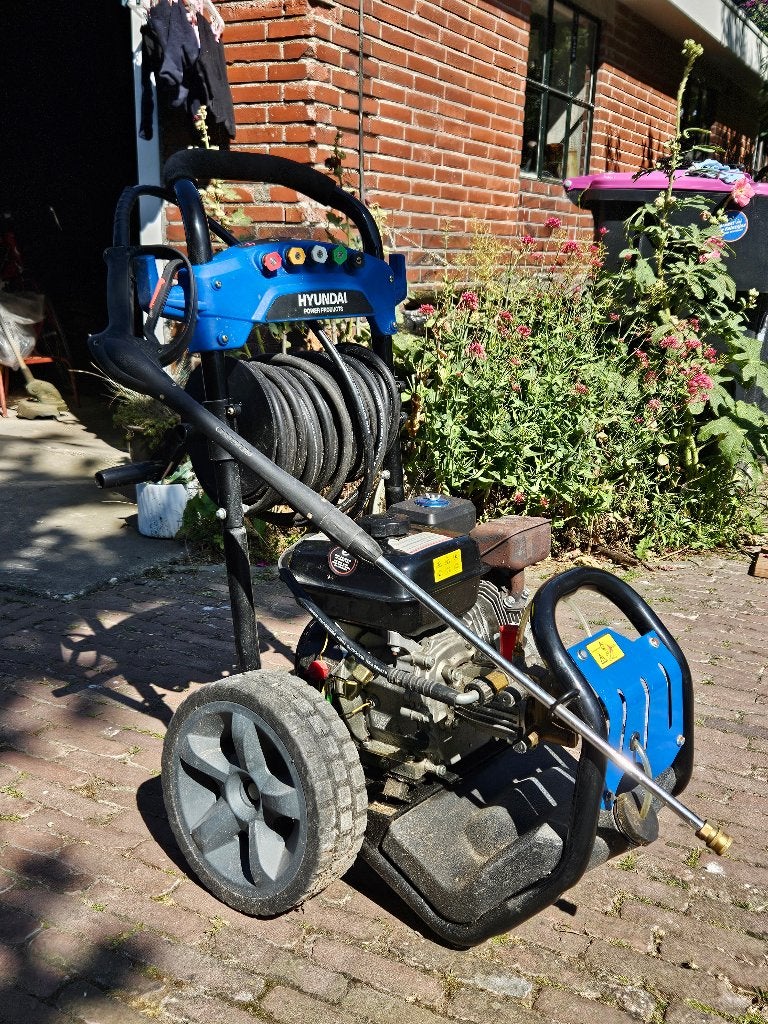 Hyundai hogedrukreiniger 7PK, max. 180 bar- 2x gebruikt, Tuin en Terras, Hogedrukreinigers, Ophalen, Benzine, Gebruikt, Hyundai