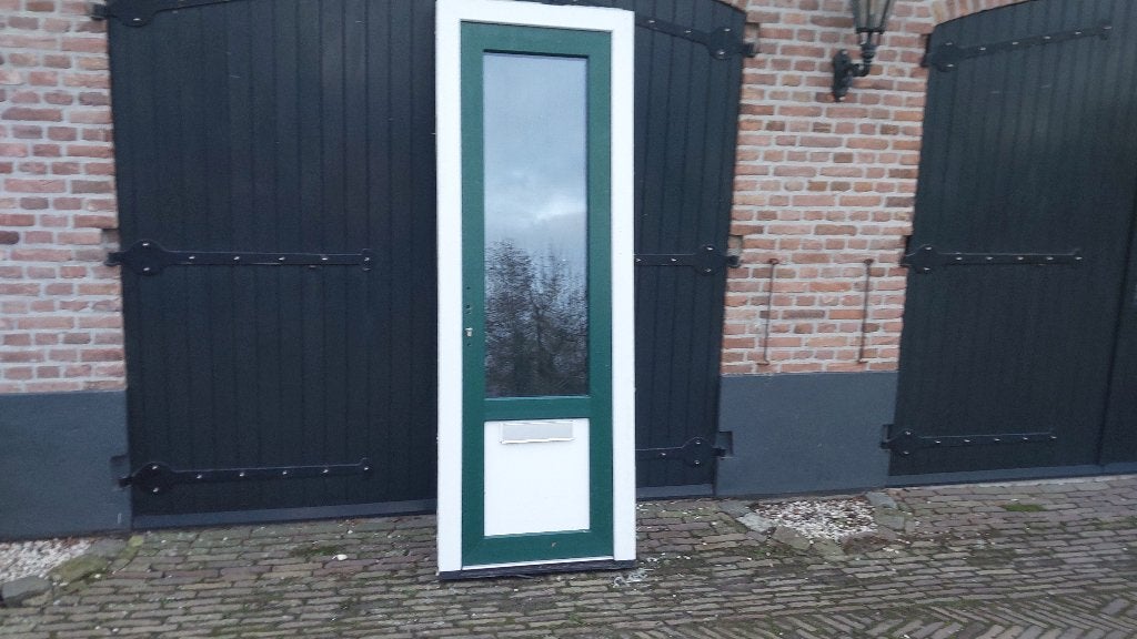 kunststof deur met kozijn, Kunststof, Minder dan 80 cm, 215 cm of meer, Nieuw