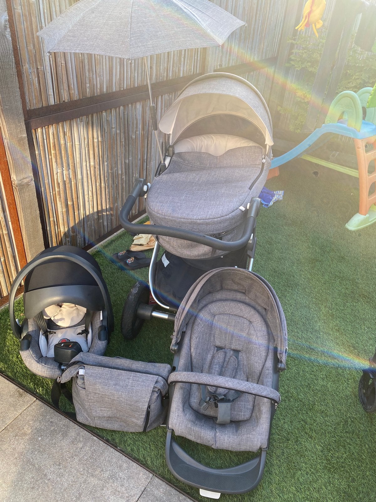 Stokke Trailz kinderwagen + maxi cosi+ luiertas+ parasol, Ophalen, Gebruikt, Kinderwagen, Overige merken