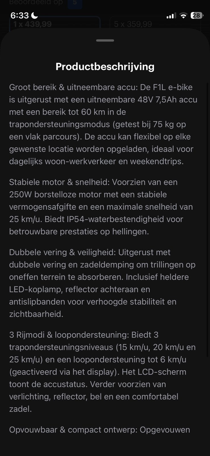 Foto 7 van Elektrische vouwfiets!