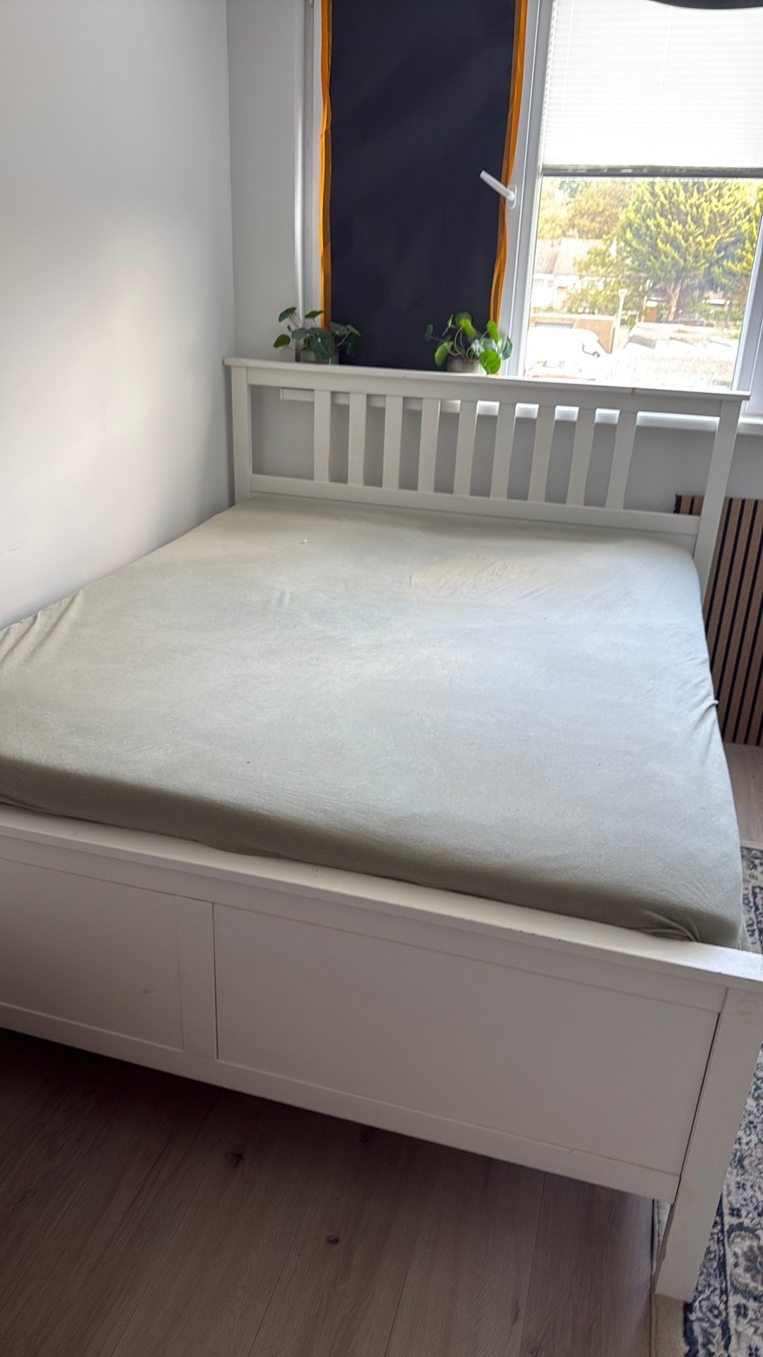 bed incl matras en topper 160x200, Ophalen, Gebruikt