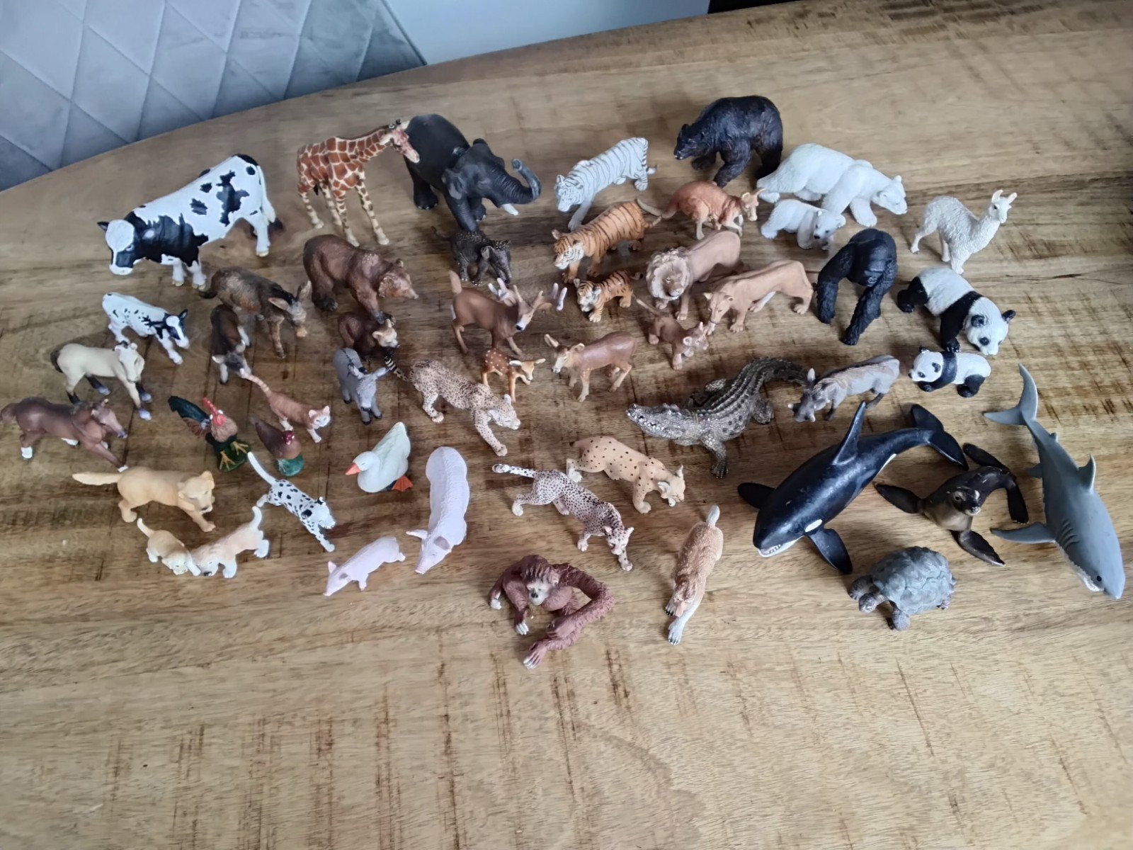 Schleich grote verzameling diverse dieren. 50 stuks!, Ophalen of Verzenden, Zo goed als nieuw, Hond of Kat, Beeldje of Figuurtje