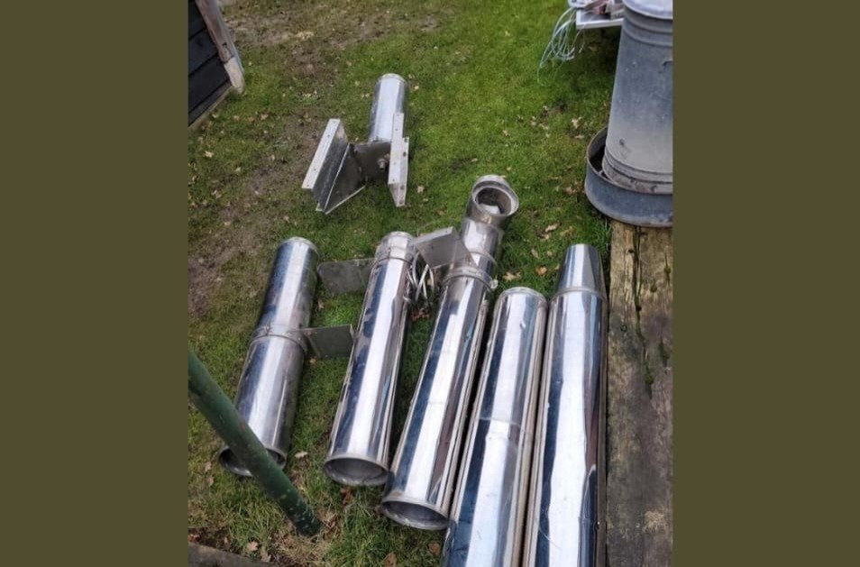 Premium Dubbelwandig rookkanaal/uitvoerpijp BI180MM BU200MM, Ophalen, Afvoer, Pvc, Minder dan 2 meter