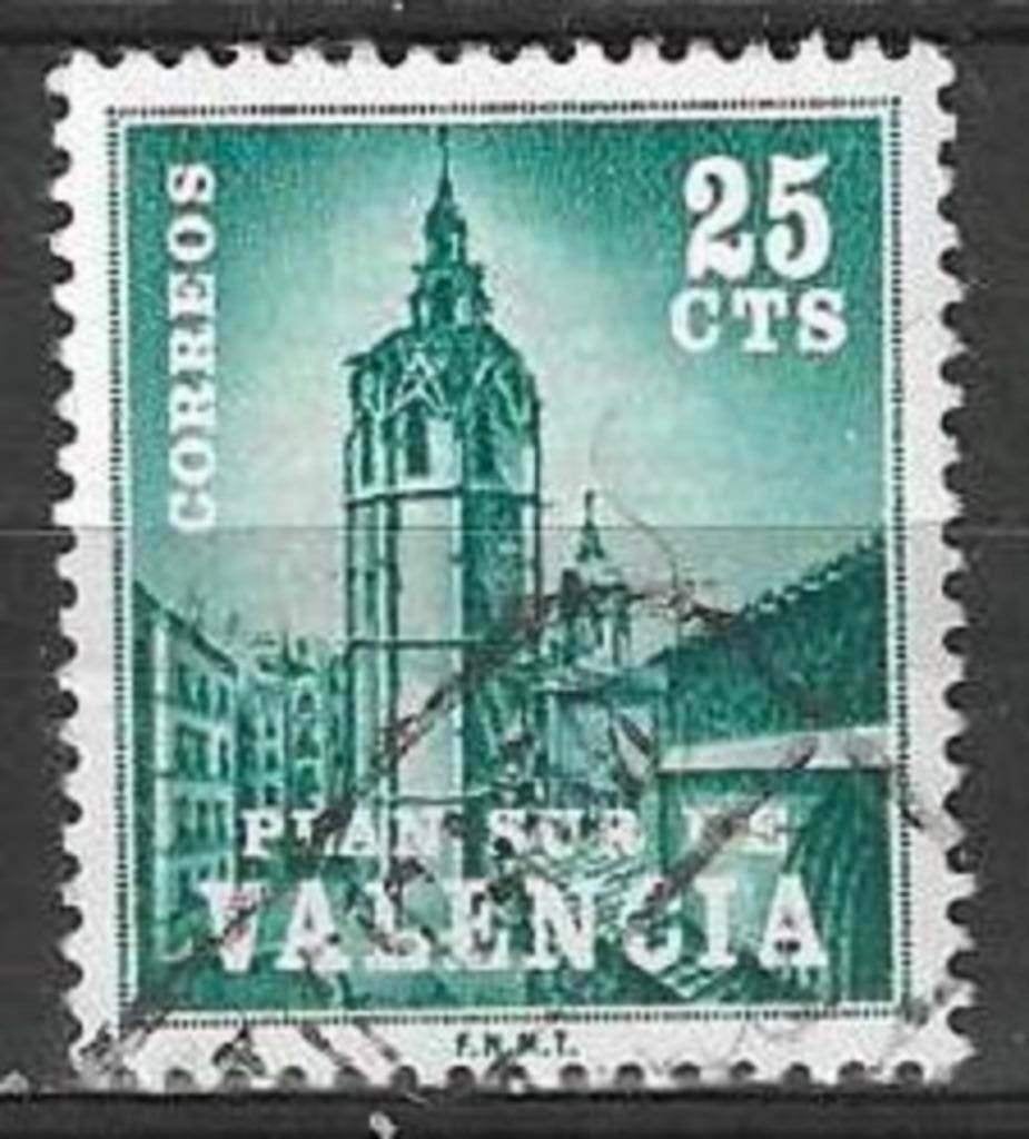 Spanje 1966 - Yvert 1421 - Ten voordele van Valencia (ST), Postzegels en Munten, Verzenden, Gestempeld