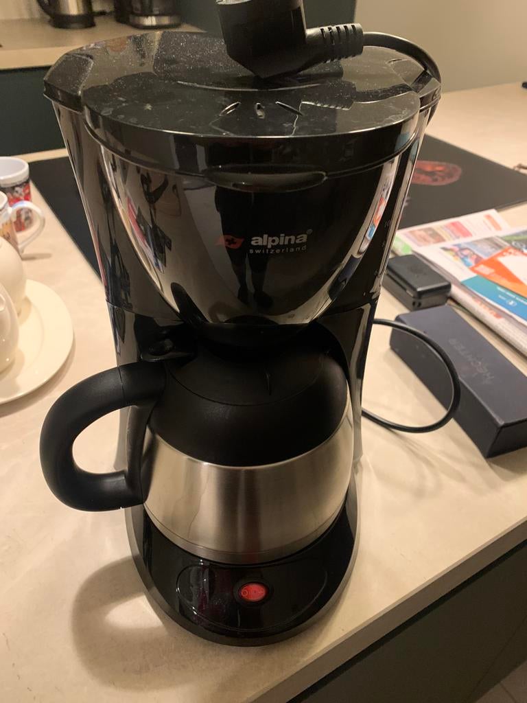 Alpina koffiezetapparaat met thermoskan, Ophalen, Gebruikt, Koffiemachine, Gemalen koffie