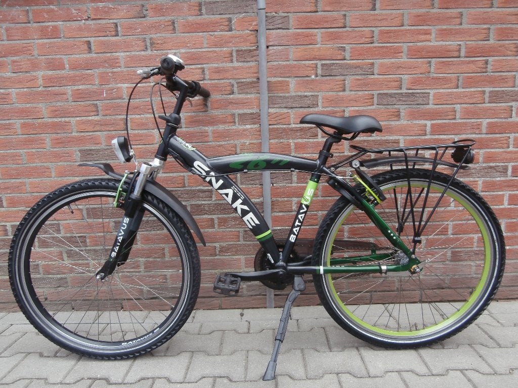 Nette Batavus Snake 26 inch, 43 cm. zwart-groen, Terugtraprem, Gebruikt, Versnellingen, Batavus