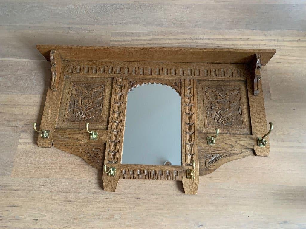 Houten kapstok bewerkt, Gebruikt, Minder dan 100 cm, Hout, Ophalen