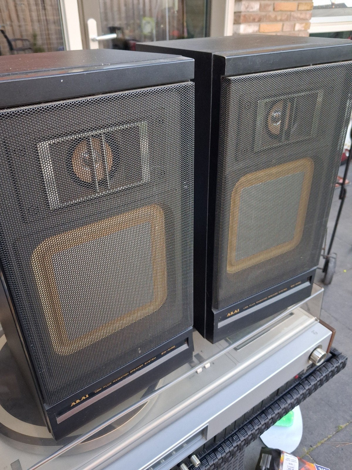 Akai SW-M40 Vintage Boekenplank Luidsprekers - 60W, Ophalen of Verzenden, Gebruikt, Minder dan 60 watt, Boekenplank luidspreker