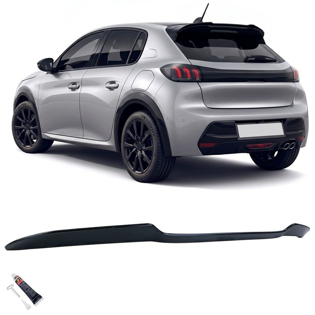 Achterklep Spoiler Cap Voor Peugeot 208 II Glans Zwart