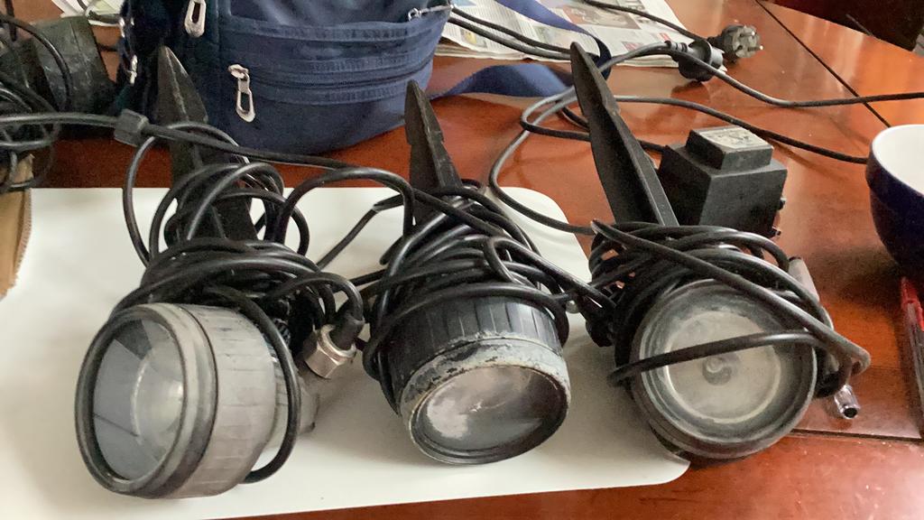 Oase tuinspots met spies set van drie, Ophalen of Verzenden, Zo goed als nieuw, Netvoeding, Minder dan 50 watt