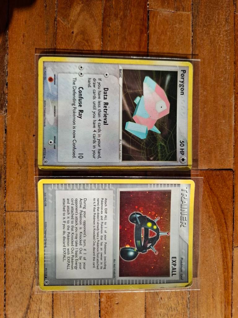 Porygon en EXP.ALL Pokemon kaarten Fire Red & Leaf Green, Verzenden, Gebruikt, Meerdere kaarten