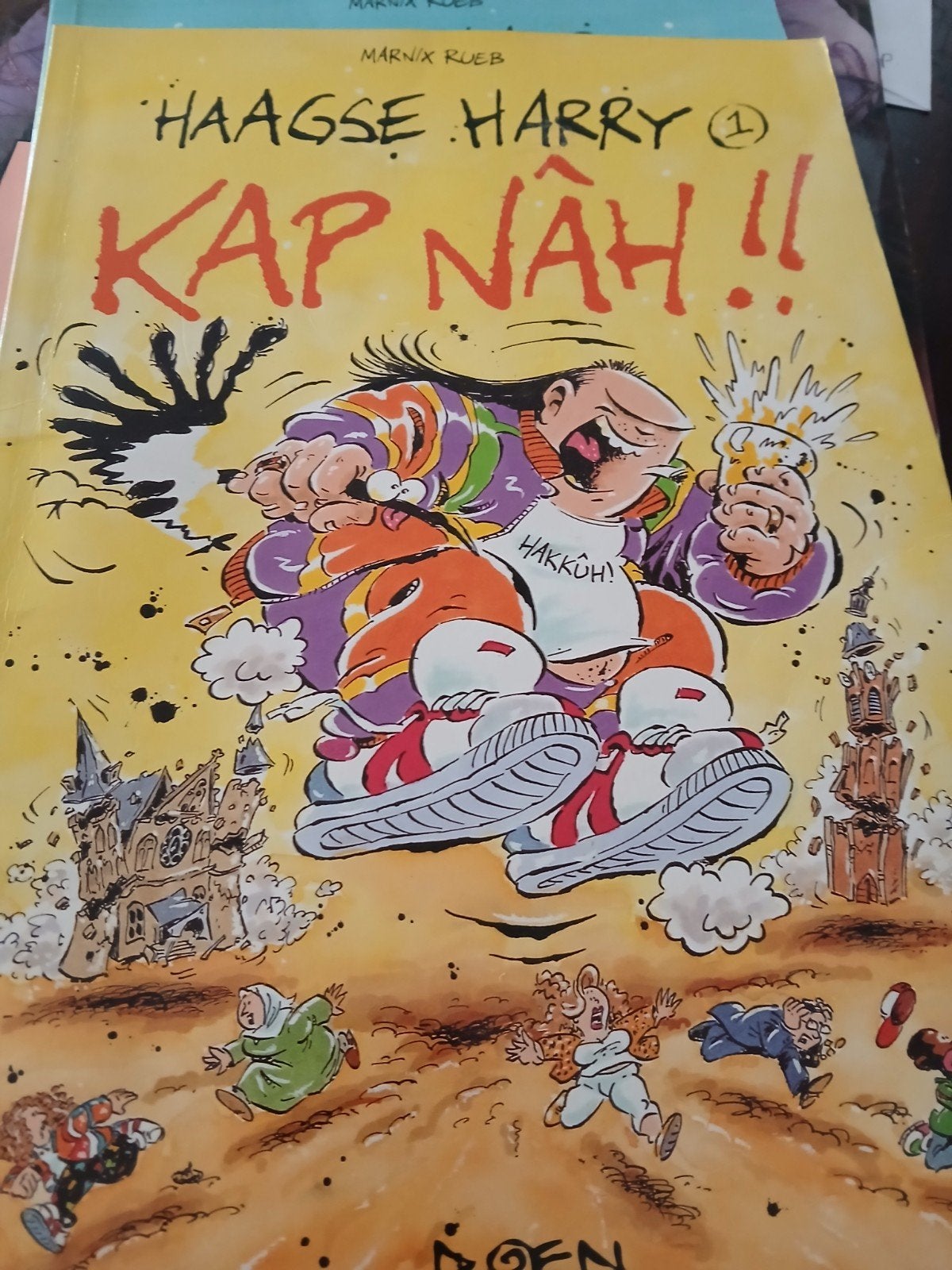 Haagse Harry: Kap Nâh!! (deel 1) en Niet te Wênag!! (deel 2), Gelezen, Ophalen of Verzenden, Marnix Rueb, Meerdere stripboeken