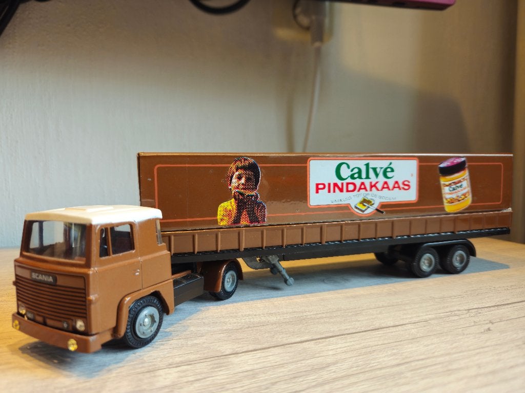 Tekno Scania 141 Calvé Pindakaas Brown 1:50, Ophalen of Verzenden, Nieuw, Bus of Vrachtwagen, Tekno