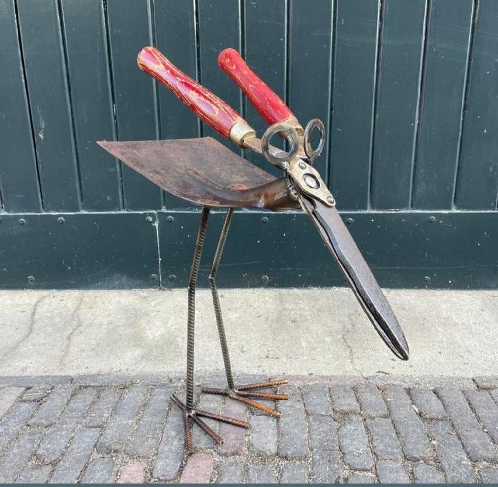 Vogel voederbak - metal art - upcycling, Ophalen of Verzenden, Z, Z, Z