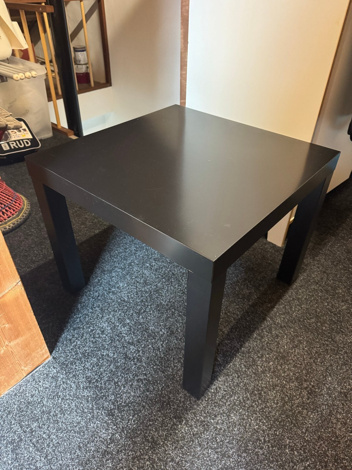 IKEA LACK bijzettafel - Zwart, 45 tot 60 cm, Gebruikt, Vierkant, Hout