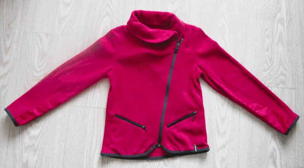 Fouganza Kinder Rij-fleece Jas Rood – Maat 128 (8 jaar), Kinderen, Dressuur, Fouganza, Ophalen of Verzenden