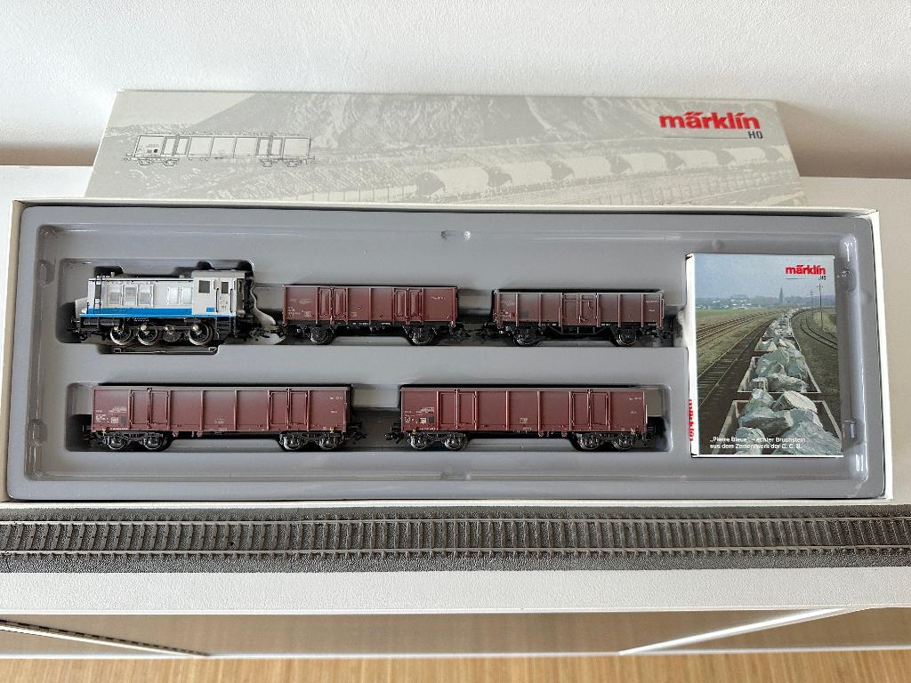 Marklin 2848 Cementtrein NMBS ovp (analoog), Ophalen, Wisselstroom, Treinset, Zo goed als nieuw