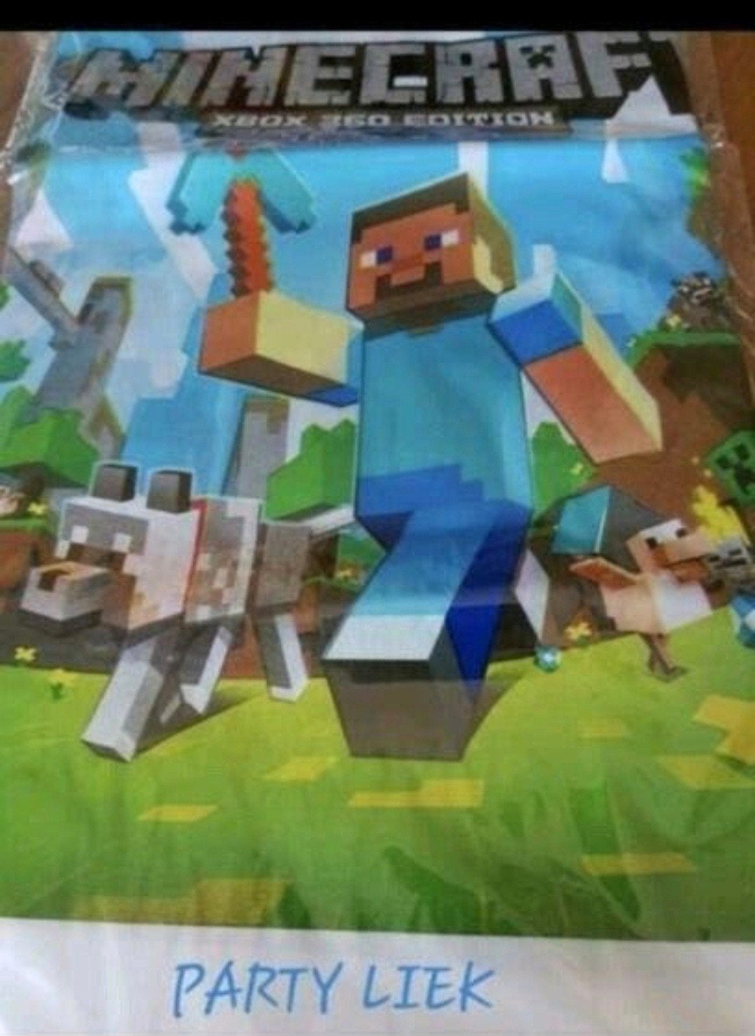 minecraft tafelkleed nr T522, Ophalen of Verzenden, Nieuw, Versiering, Verjaardag