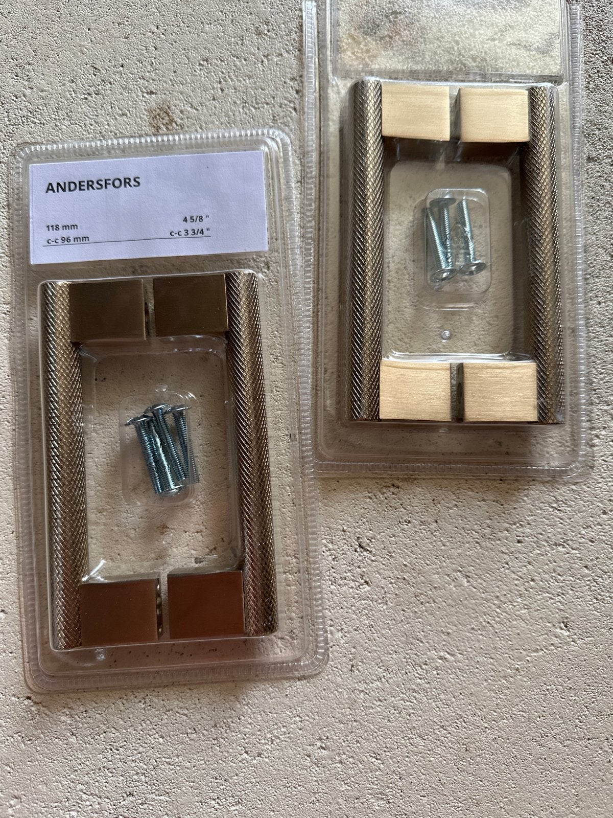 4 IKEA Andersfors Handgrepen - Nieuw in verpakking, Overige typen, Goud, IKEA, Nieuw