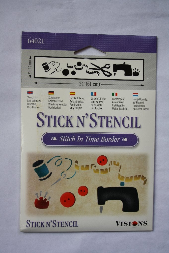 Stick N' Stencil Stitch In Time Border 64021, Verzenden, Nieuw, Overige typen
