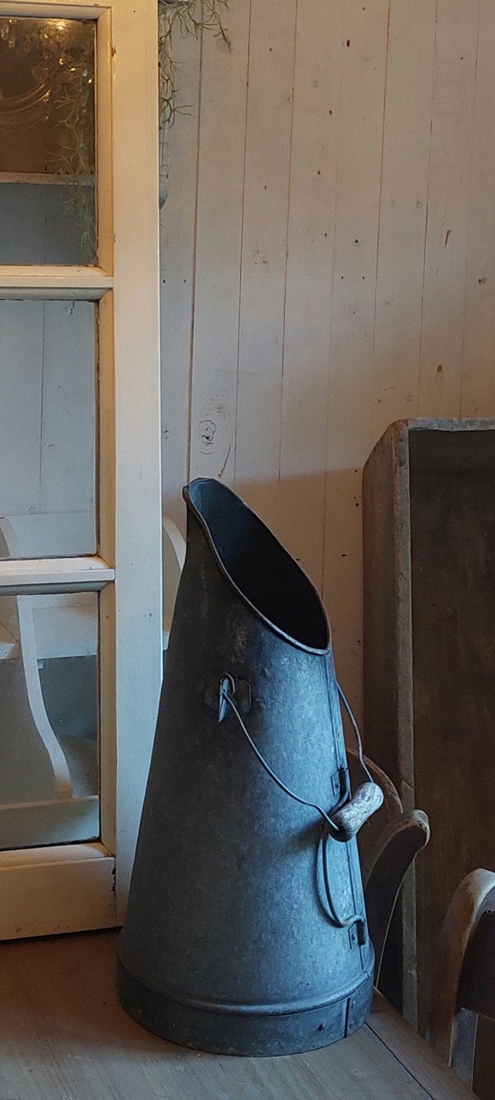 Grote zinken kan / kolenkit, Ophalen of Verzenden