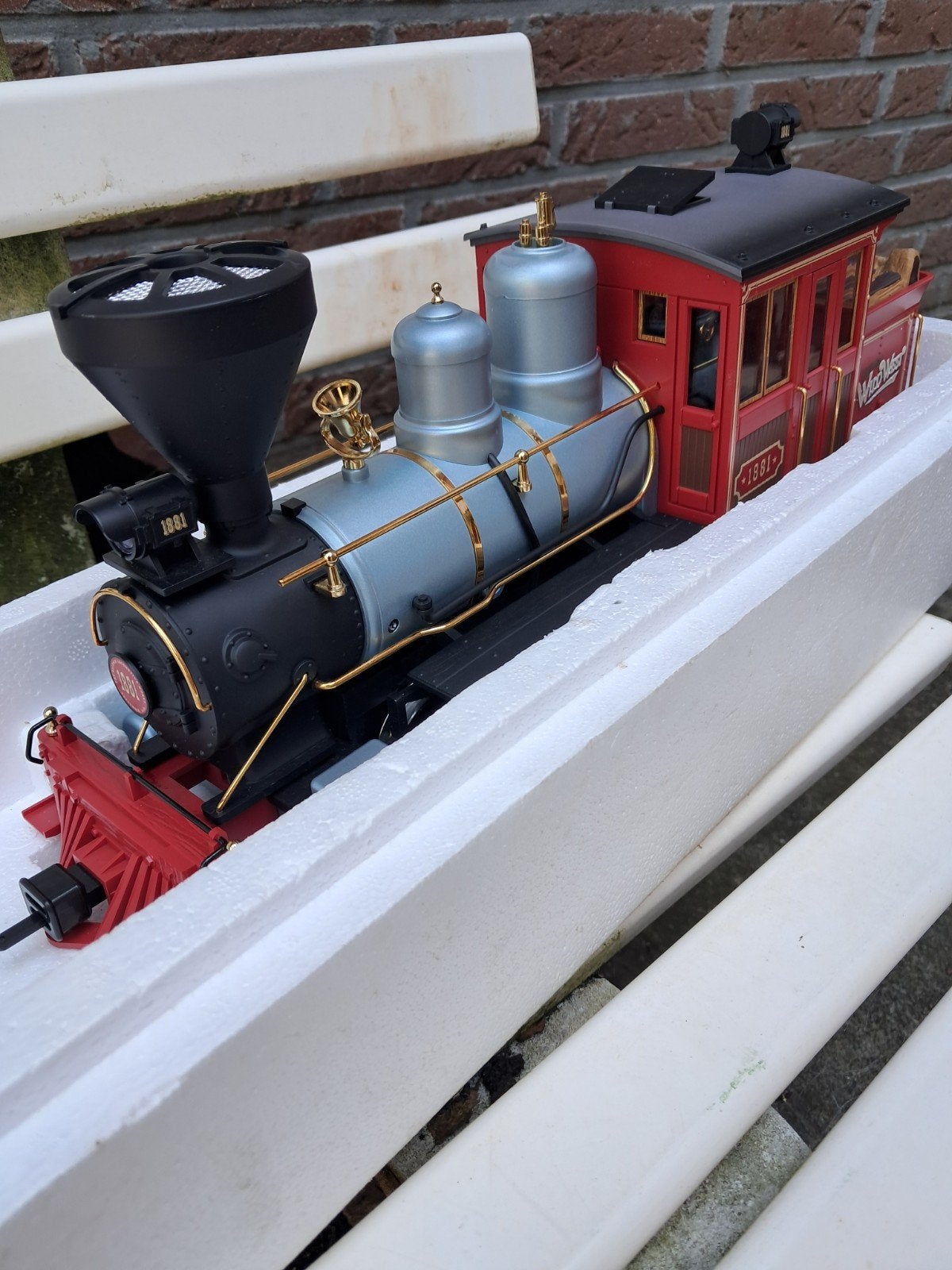 LGB Stoomlocomotief Western G 1881 - Zo goed als nieuw, Ophalen of Verzenden, Zo goed als nieuw, LGB, Gelijkstroom