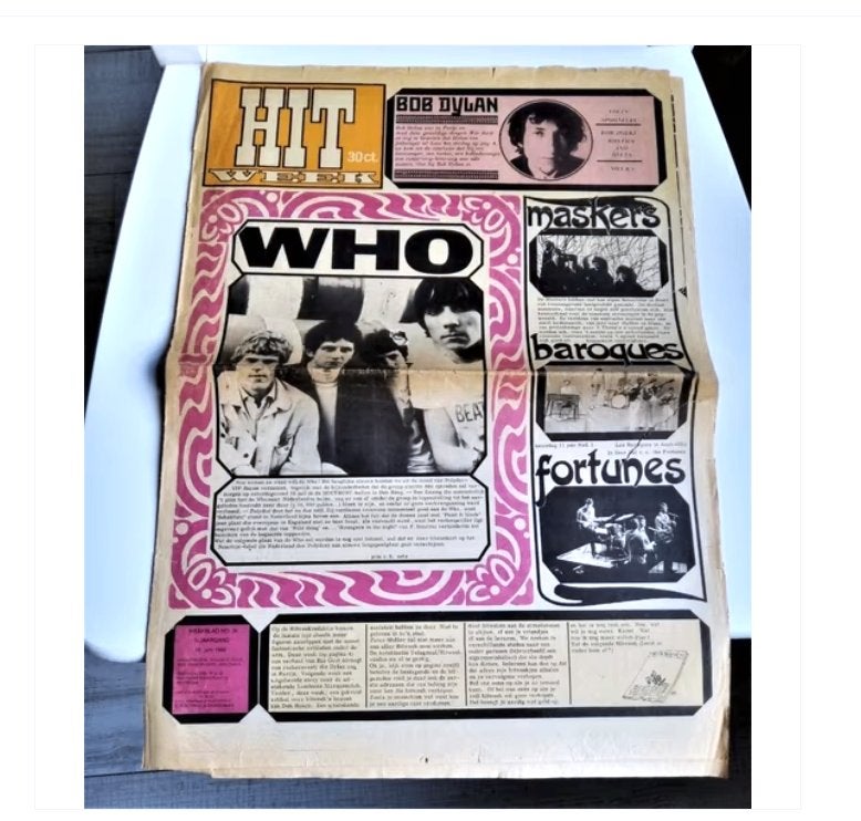 Hitweek nummer 39 - 10 juni 1966 - The Who, Bob Dylan, Boeken, Ophalen of Verzenden, Gelezen, Muziek, Film of Tv