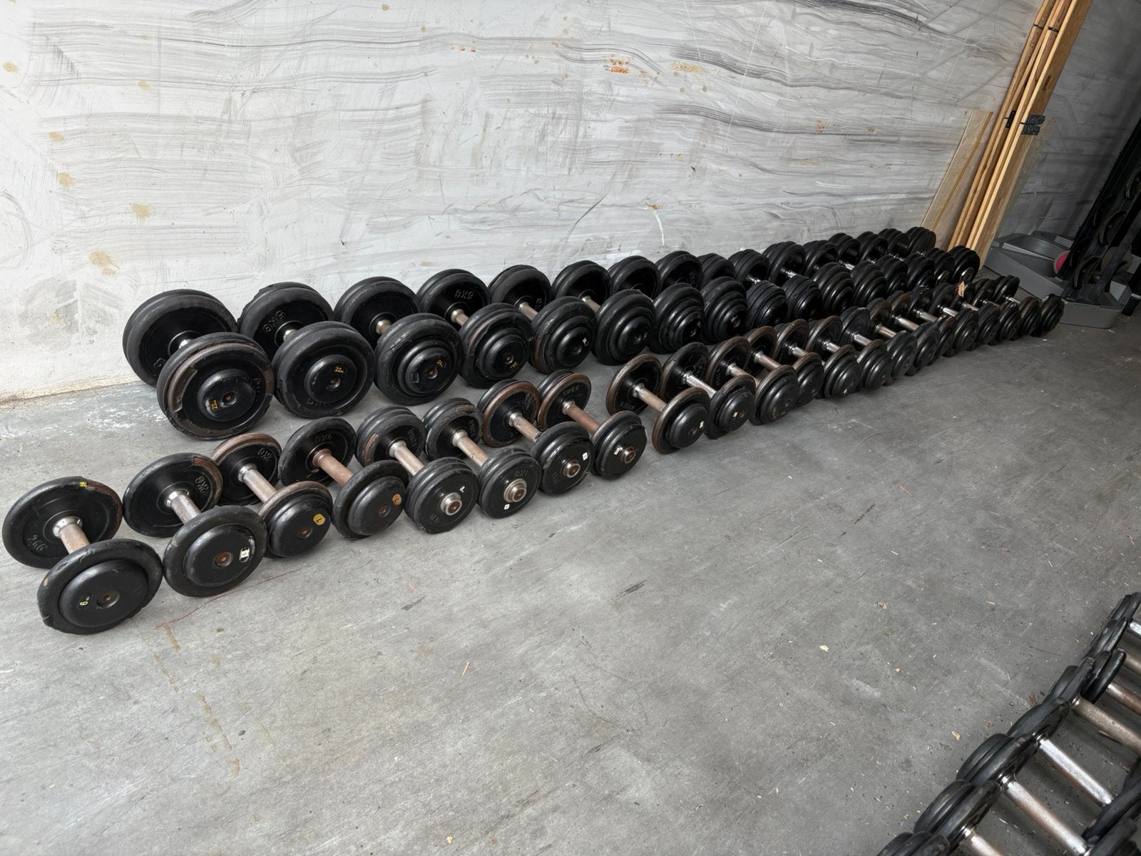 Dumbbell set beschadigd 6-40 kg dumbbells, Ophalen, Dumbbell, Gebruikt, Dumbbells beschadigd
