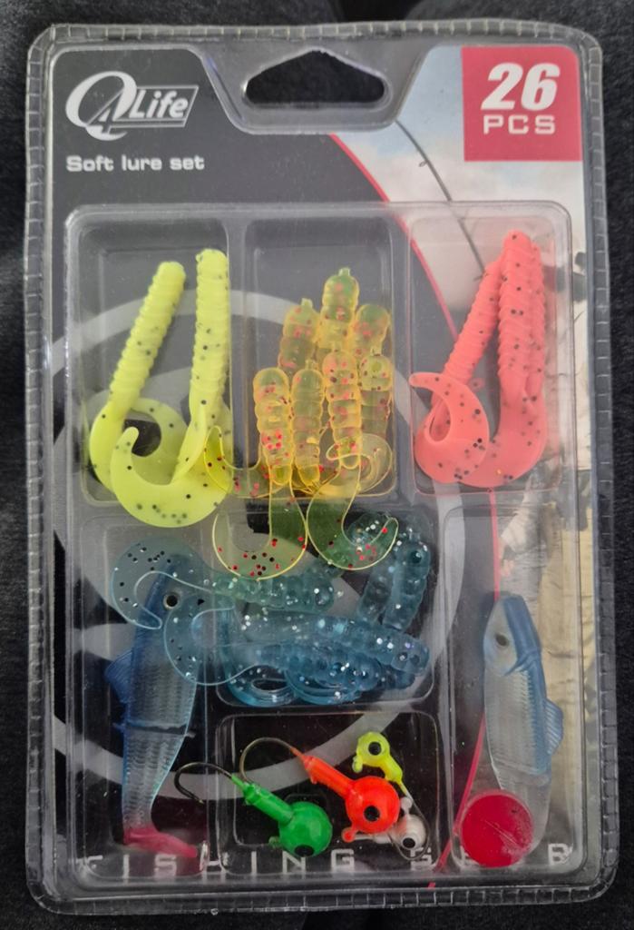 Q-Life Soft Lure Set - 26-delige kunstaasset, Ophalen of Verzenden, Nieuw, Kunstaas