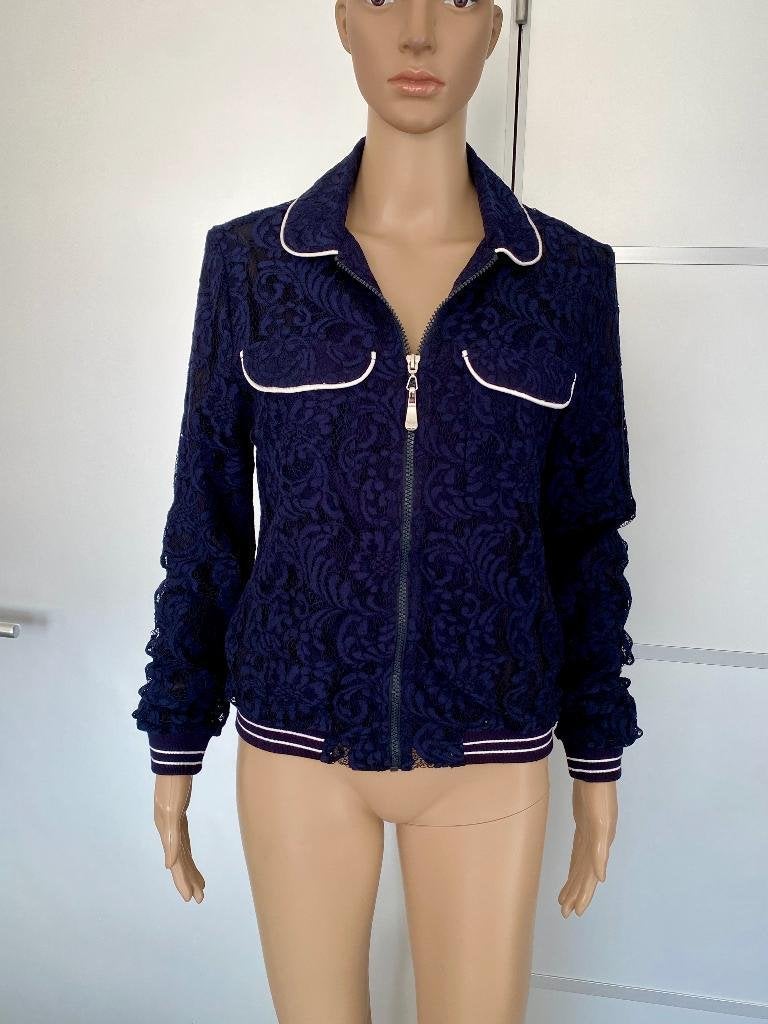 J583 Tramontana maat S=36 jasje blazer colbert kant d-blauw, Kleding | Dames, Jasjes, Kostuums en Pakken, Zo goed als nieuw, Jasje