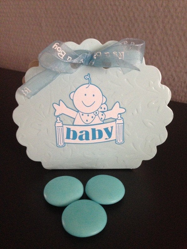 uitdeel bedankjes doosje baby blauw 50 stuks, Ophalen of Verzenden, Nieuw