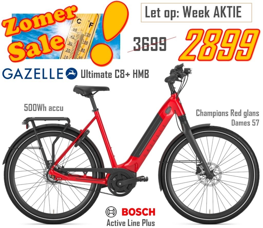 Gazelle E-Bike ZomerSALE (tot wel € 800 voordeel), Ophalen, Nieuw, 51 tot 55 cm, 50 km per accu of meer